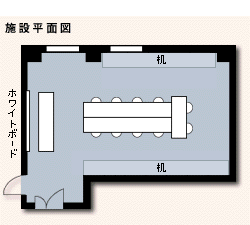 語学研修室の平面図